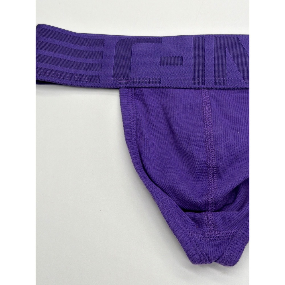 C-IN2 Mens Hard Core Jockstrap Paxton Purple 2702 Cotton Ribbed Supporter Small - Picture 3 of 6